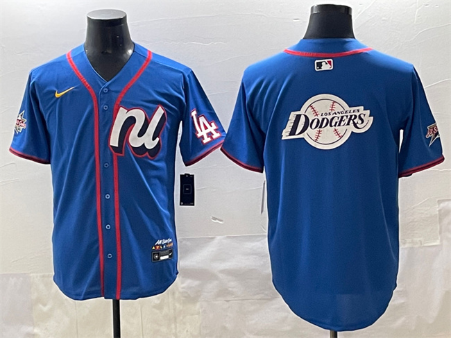 Men's National League Los Angeles Dodgers Team Big Logo Blue 2025 All-Star Edition Limited Stitched Baseball Jersey 001 Men's National League Los Angeles Dodgers Team Big Logo Blue 2025 All-Star Edition Limited Stitched Baseball Jersey 001